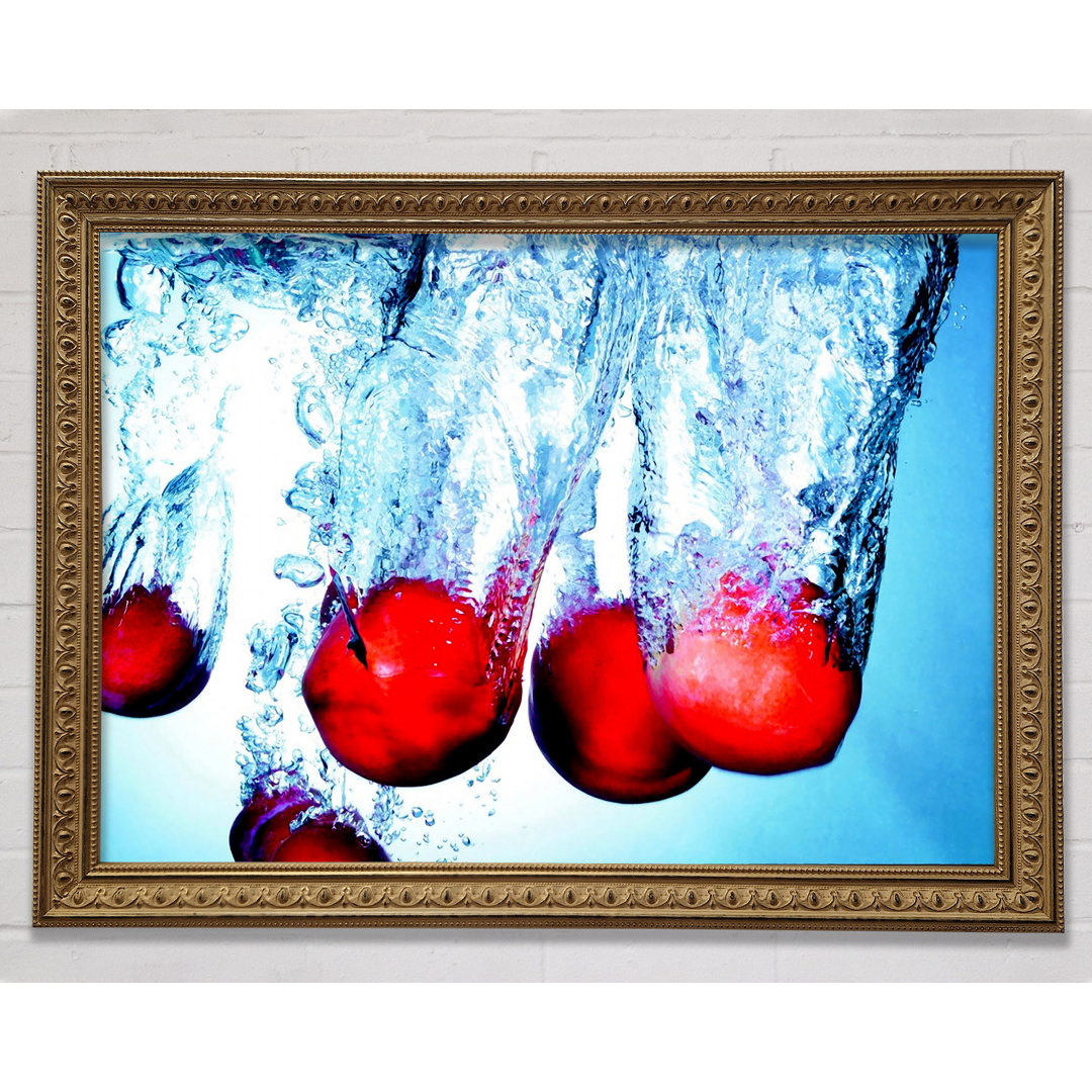 Red Fruit Splash - Einzelner Bilderrahmen Kunstdrucke