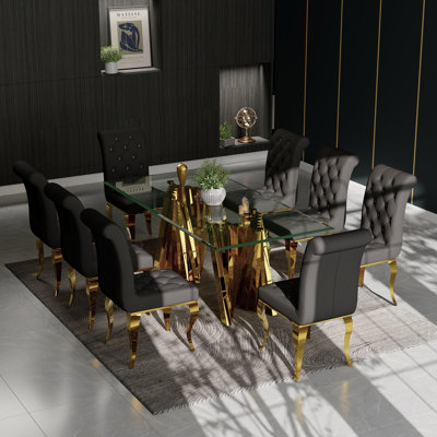 Ladarius Tufted Velvet Upholstered Back Parsons Chair Dining Chair