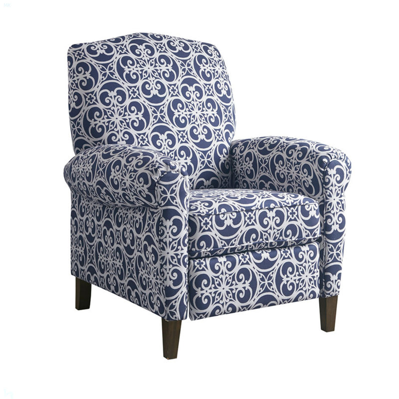 Push Back Recliner, Recliner Chair Modern Recliner, Blue