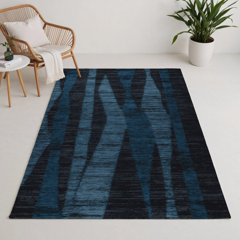 Tapis gris abstrait intérieur et extérieur, Rectangulaire 3 pi x 5 pi