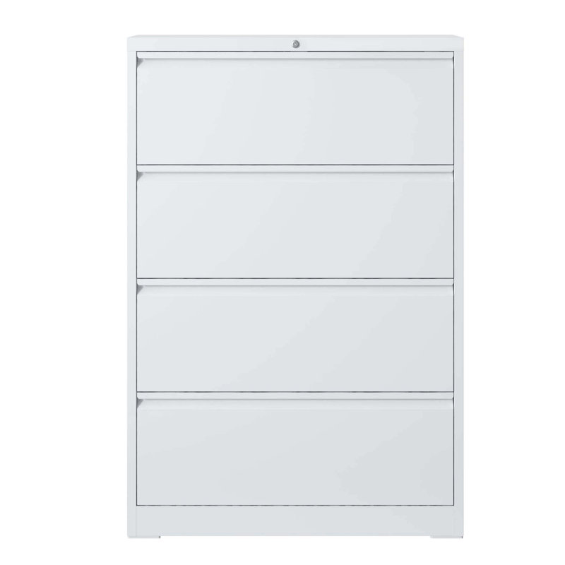 Drawer Lateral File Cabinet, Heavy Duty Metal Filing Cabinet With Central Lock & Anti-tip Interlock System, Fits Letter Legal A4 Files For Home Office Workspace Organization