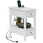 Table de bout avec station de charge Ports USB Table d'appoint avec rangement-2115004069