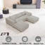 Canapé à assise profonde en tissu velours côtelé 118,2 po-706479508