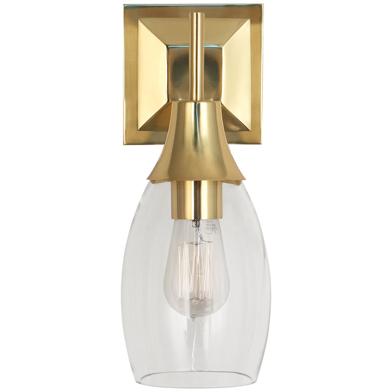 Grace 1 - Light Armed Sconce, Modern Brass