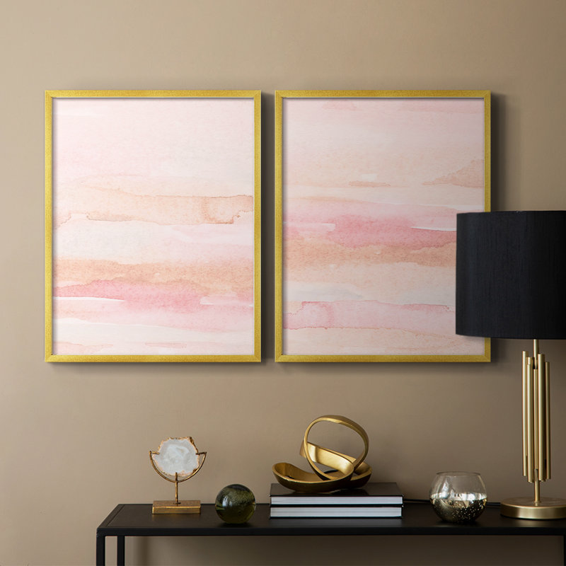 «Rose Fade I», reproduction encadrée de qualité supérieure - prête à être accrochée - aucun clou requis - aucun clou requis