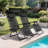 Mobarkar Outdoor Folding Zero Gravity Recliner Lounge Chairs with Adjustable Canopy Shade, Headrest-772693834