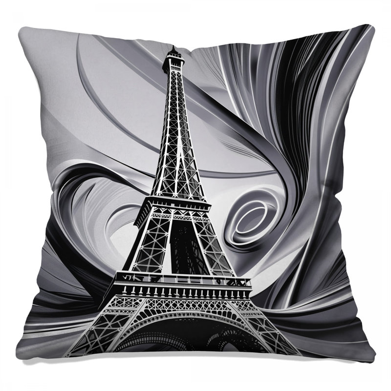 EiffelTower Throw Pillow, Architecture Double Sided Pillows, 20 x 20 inches