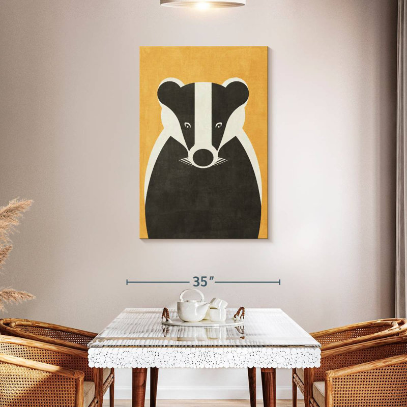 Fauna Badger, 45" H x 30" W
