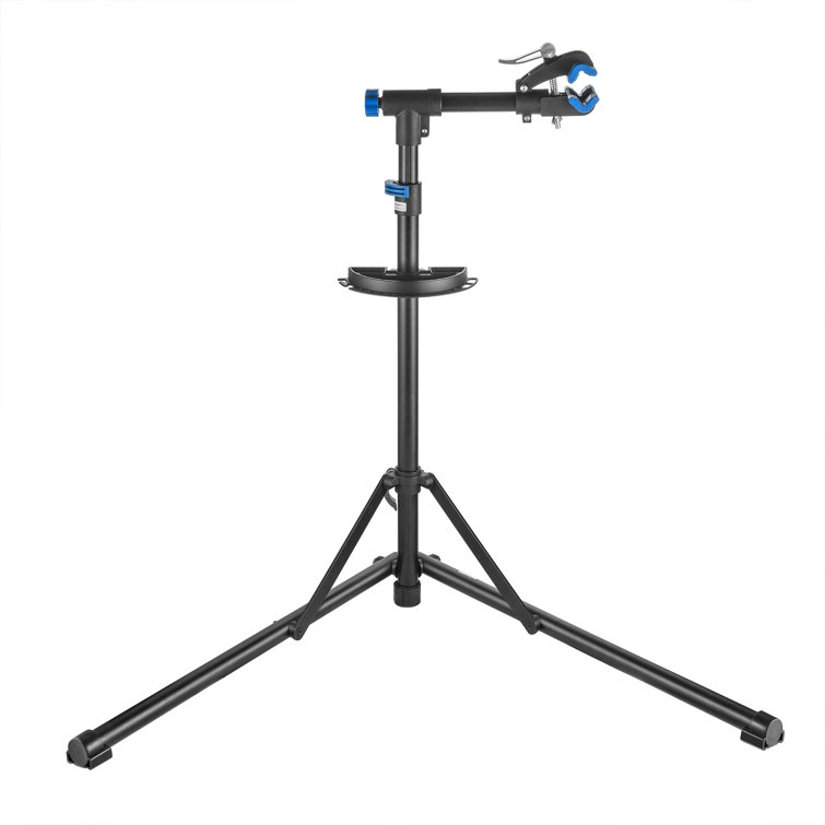 Pro Stand Plus Bike Rack - Heavy-Duty Telescoping Bicycle Stand with Tool Tray, Rotating Clamps, and Adjustable Handlebar Rod by RAD Cycle (Black)