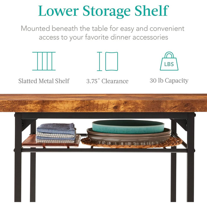 3-Piece Modern Dining Set, Space Saving Din...