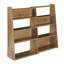 Bibliothèque modulaire asymétrique ouverte en bois de noyer, étagère de rangement convertible-131209111