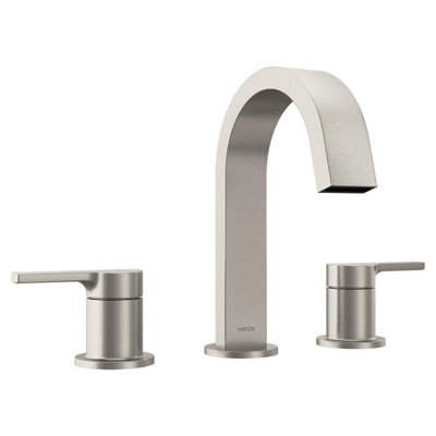 MOEN Avri Two Handle Widespread Bathroom Faucet in Spot Resist Brushed Nickel