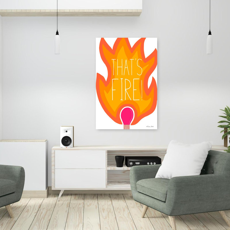 C'est du feu! Art mural contemporain audacieux et audacieux, H 36 po x l 24 po