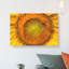 The Eye of a Yellow Sunflower - Wrapped Canvas Painting Print-56637576
