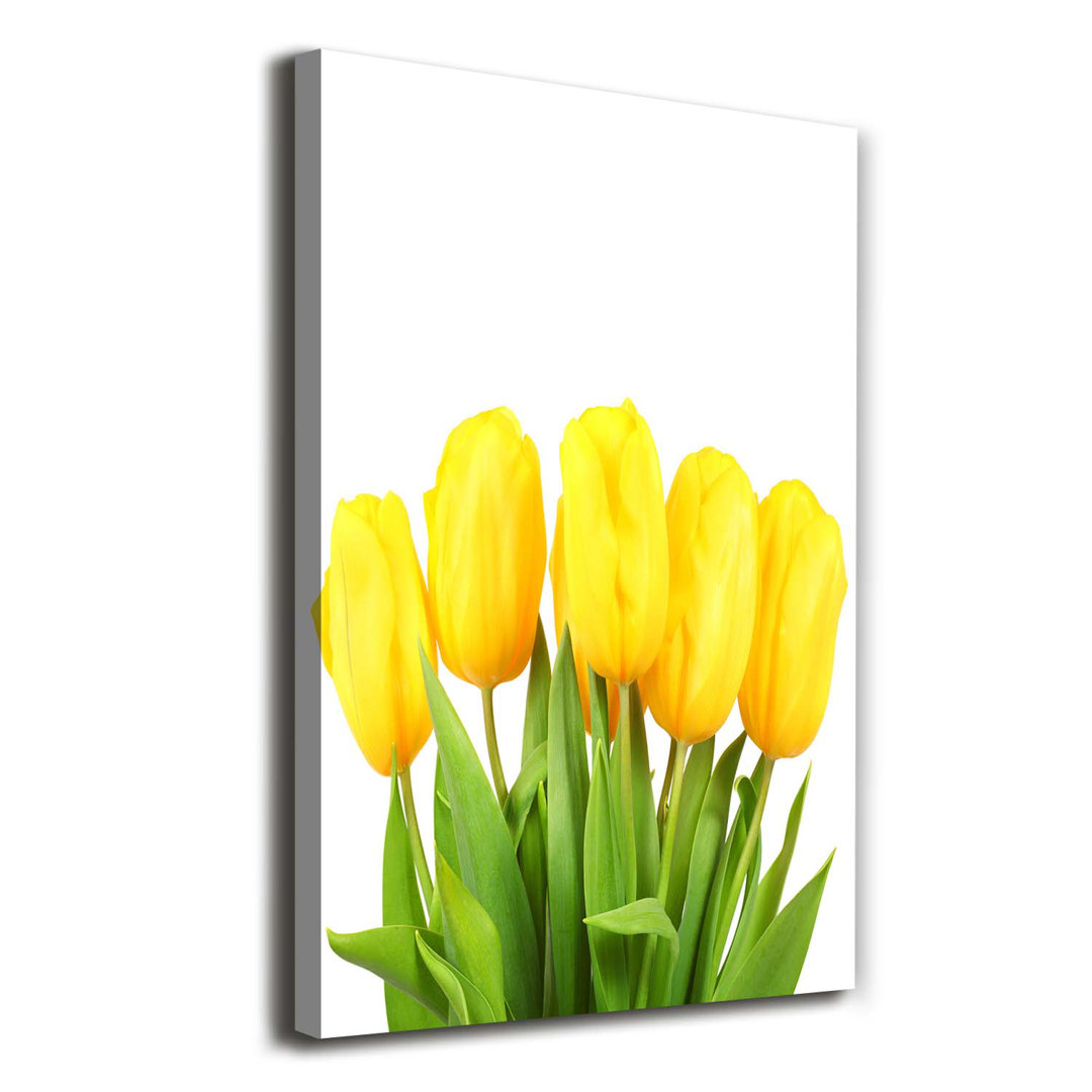 Gelbe Tulpen - Kunstdrucke auf Leinwand - Wrapped Canvas