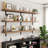72 inch Long Floating Shelves for Wall, 100% Paulownia Wood Shelf for Wall Storage, Wall Mounted Bookshelves, 1.5 inch Thickness, Burnt