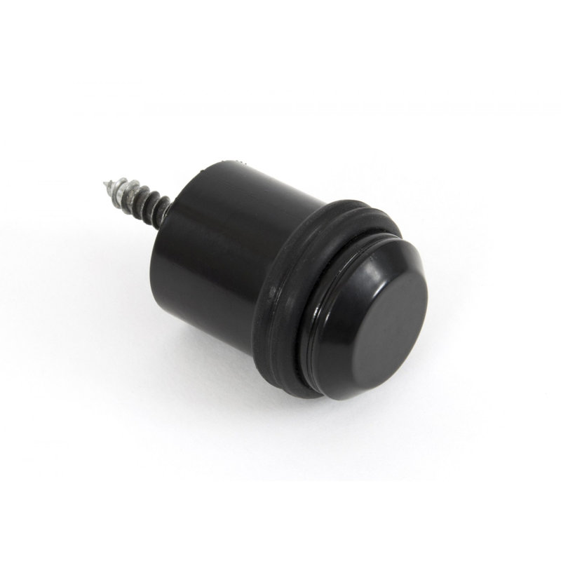 Floor Mounted Steel Floor Door Stop, Black