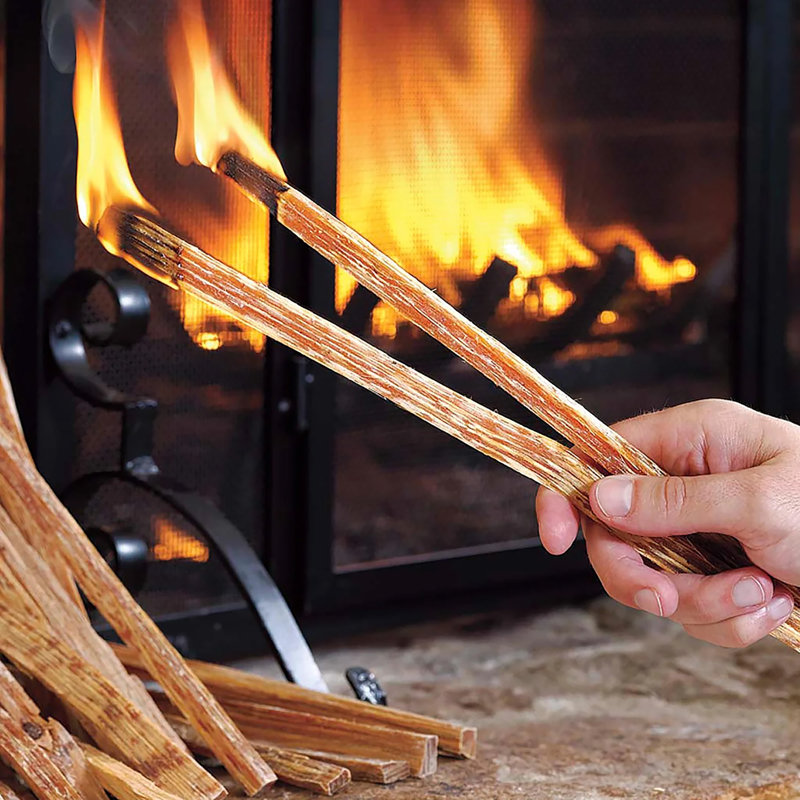 Sun Joe 25 Lb Fatwood Fire Starter Sticks for Fireplace, Wood Stove & Grill Use