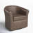 Hahne Faux Leather Swivel Barrel Chair-504137164