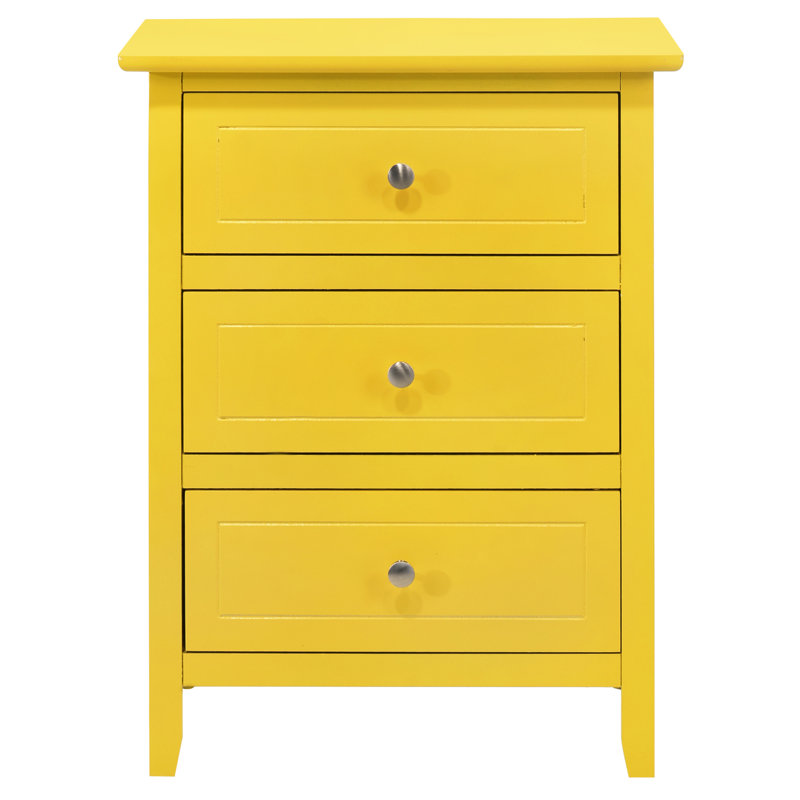 Table de chevet moderne jaune 3 - Améliore l'ambiance de la chambre à coucher