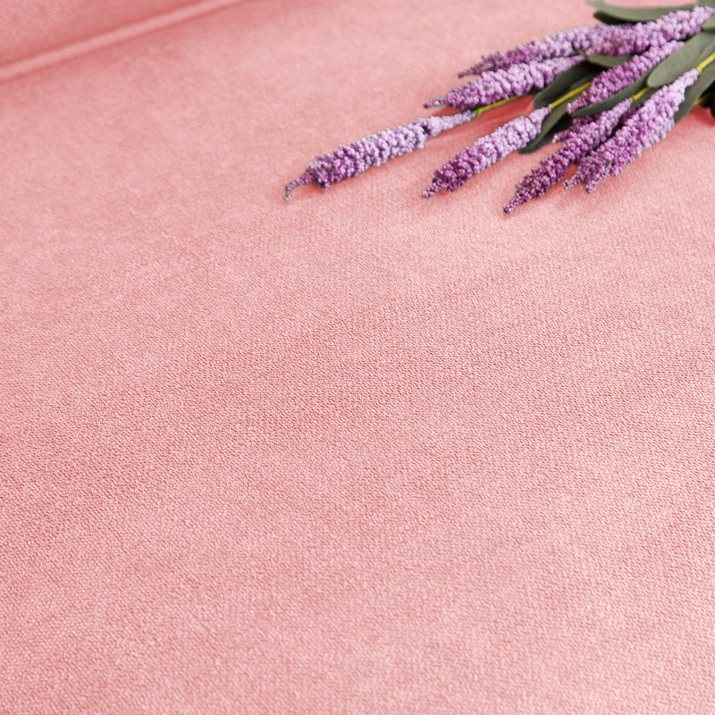 83.86"Snowfleece Fabric Sofa, Compressed Couch,3-Seater Sofa, Pink