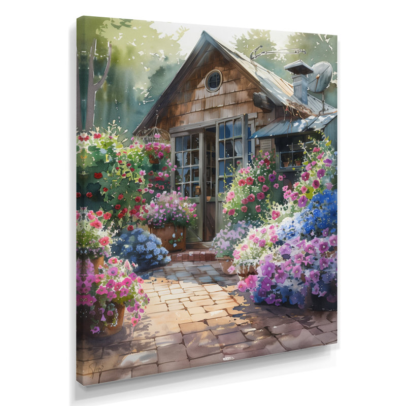 «Greenhouse» - Art mural, H 30 po x l 40 po, Toile tendue