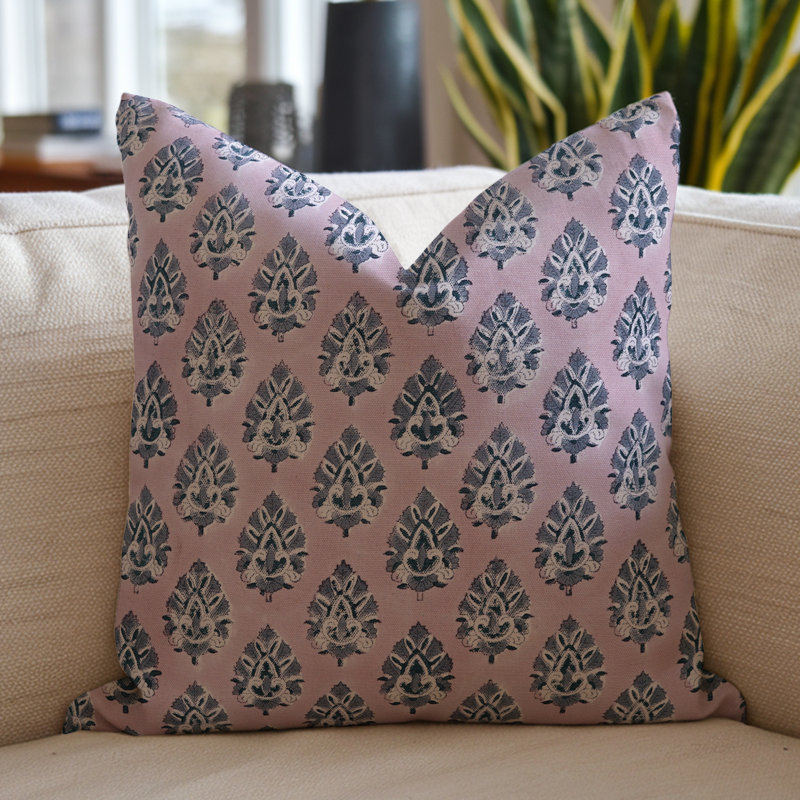 Housse de coussin en toile imprimée à la main à motif de feuilles de canard pour canapé, canapé et décoration intérieure