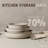 CAROTE 18-Piece Nonstick Cookware Set with Detachable Handle, Taupe