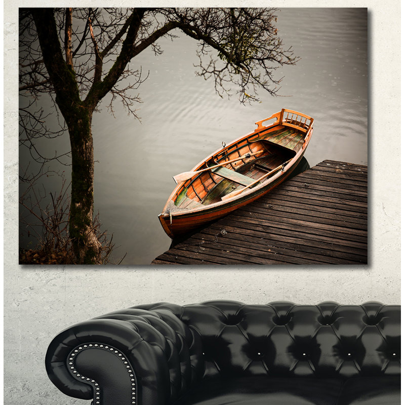 « little aviron bateau transbordeur », photographie, H 20 po x l 20 po x P 1 po, Toile tendue