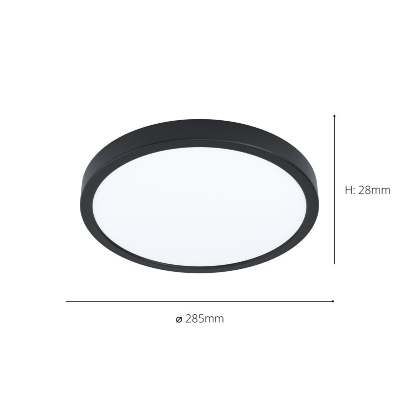 Apus LED Flush Mount, Black