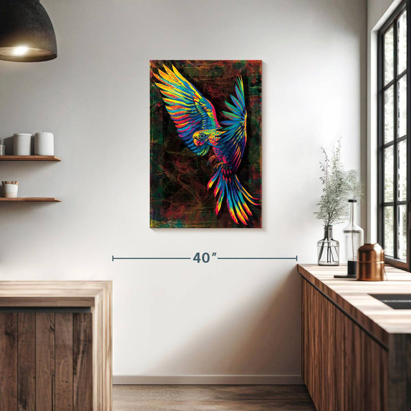 Brampt Colorful Amazon Parrot, 36" H x 24" W