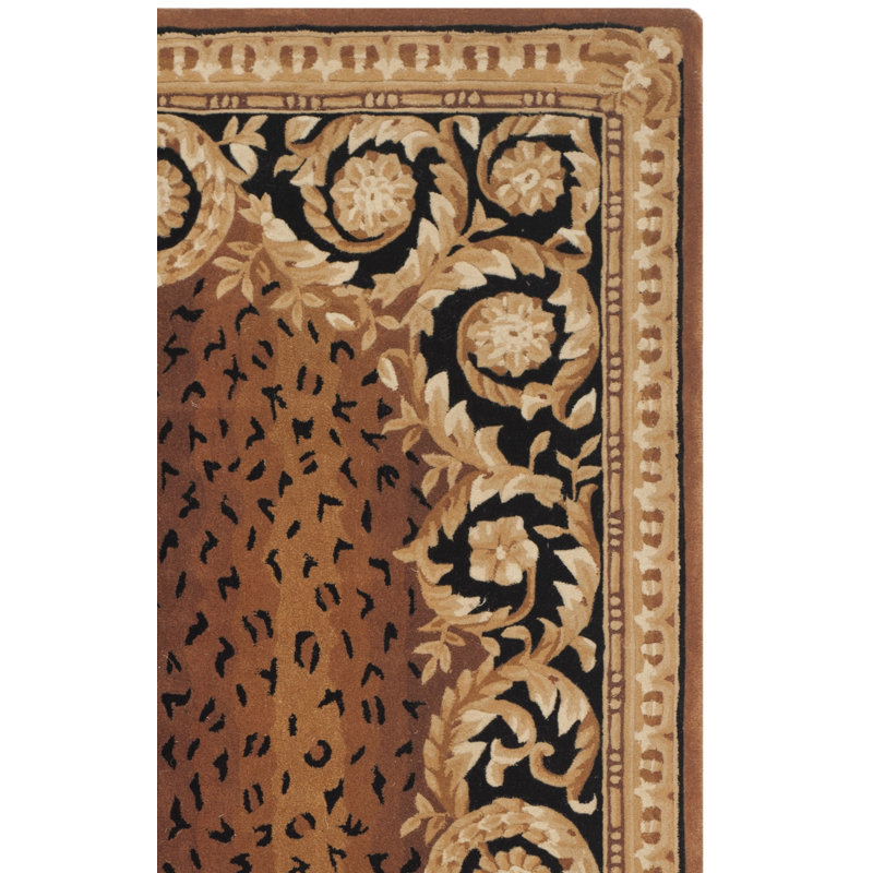 Lenora Naples Hand Tufted Wool Oriental Rug, Rectangle 4' x 6'