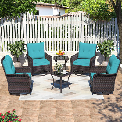 Imalai Wicker Patio Conversation Set with Cushions