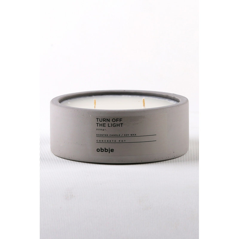 Elegant Concrete Candle, Cocoa & Cream Essence, 4.5 x 12 inches | 100% Concrete, Paraffin & Soya Wax Blend | Stylish Grey Design, Perfect for Home Decor & Relaxation | Long-Lasting and Eco-Friendly