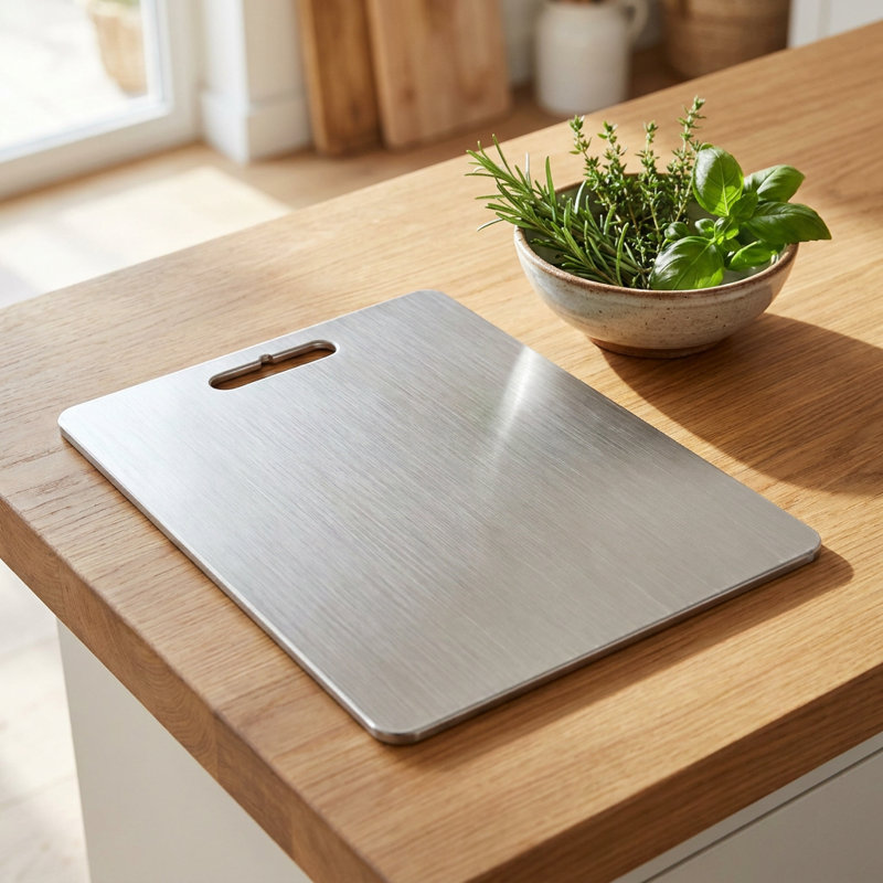 Brushed Steel Professional Cutting Board