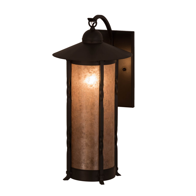 Rustic Lodge Steel Armed Sconce
