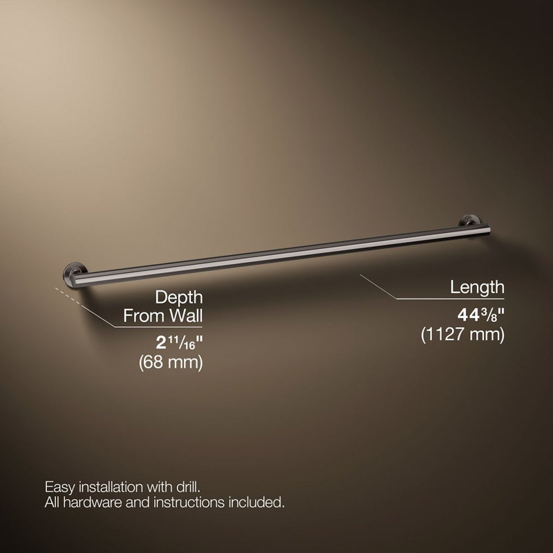 Purist Grab Bar, Vibrant Titanium, 42"W