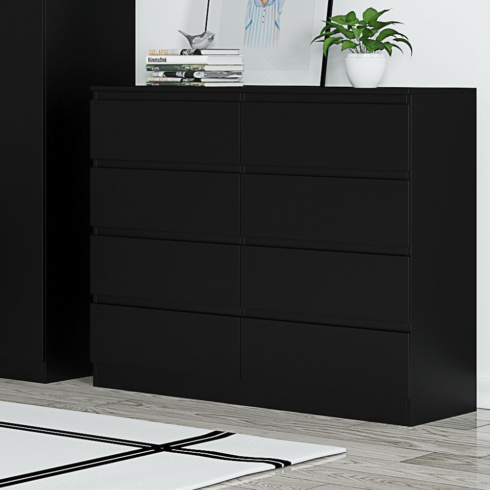 Zipcode Design Kommode Francine Farbe: Mattschwarz