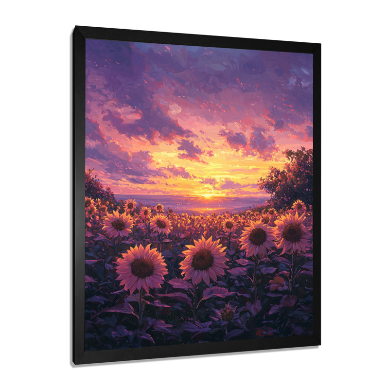 Dondray - Floral Wall Decor, H 40 po x l 30 po, Noir, noir, noir, noir, Reproduction encadrée d'une seule photo