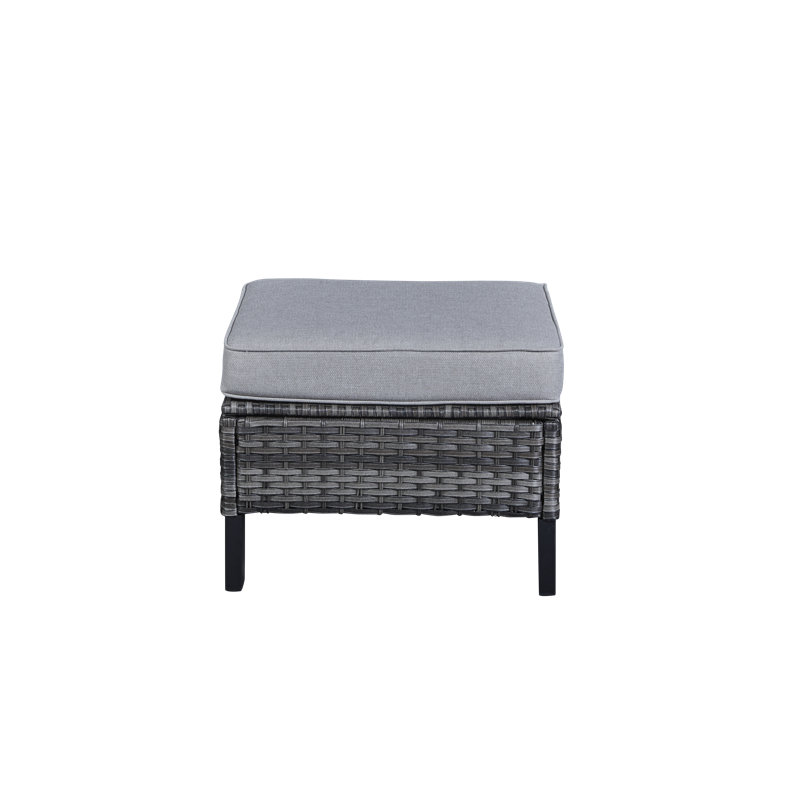 Repose-pieds d'extérieur avec coussin Naresa, Beige