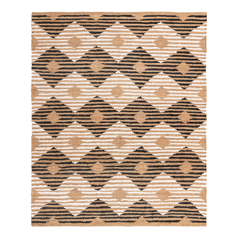 Bonnie-Mae Cotton Geometric Indoor Rug, Rectangle 7'10" x 10'
