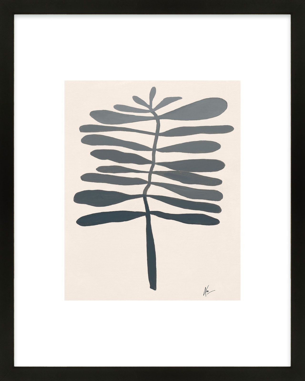 Flora 2 by Lee Lessem, Black, 38" H x 30" W x 1.25" D