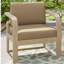 Chaise longue d'extérieur en bois Carollton Queensland Acacia Sollid avec coussins et coussin Sunbrella-1805646361-1805646360