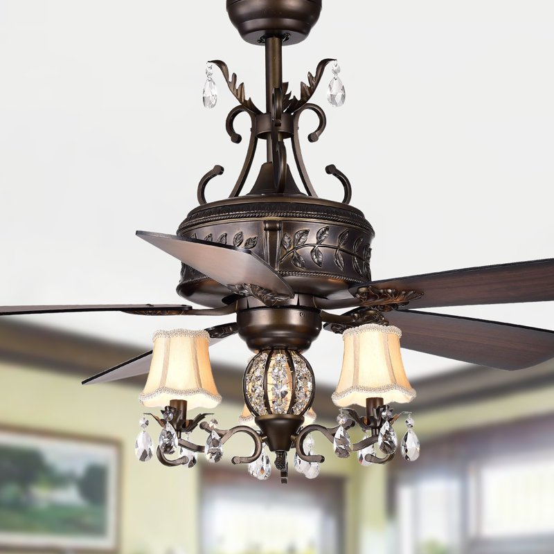 Ventilateur de plafond 52 pales 52 "avec télécommande et ensemble d'éclairage inclus Wegate