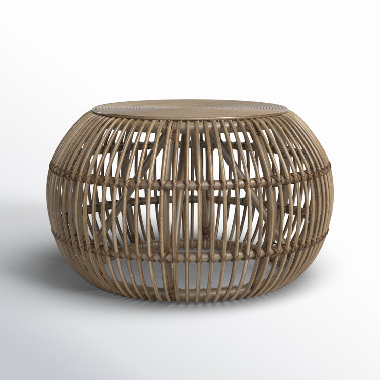 Ava Rattan Drum Coffee Table