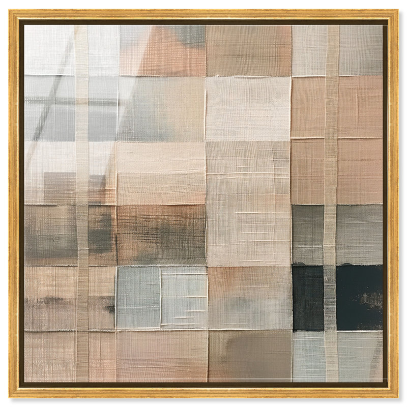 Minimalist Mesh High-Gloss Frameless Acrylic Glass Wall Art Abstract Print by Oliver Gal, Ready to Hang, 12 x 12, 21"H x 21"W