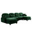 Canapé en U 4 po en chenille, tissu en chenille doux, conception plissée, assise ergonomique et canapé modulaire mobile avec coussin, éponge haute et décoration intérieure-1561879602