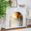 White Manufactured Wood Freestanding Fireplace