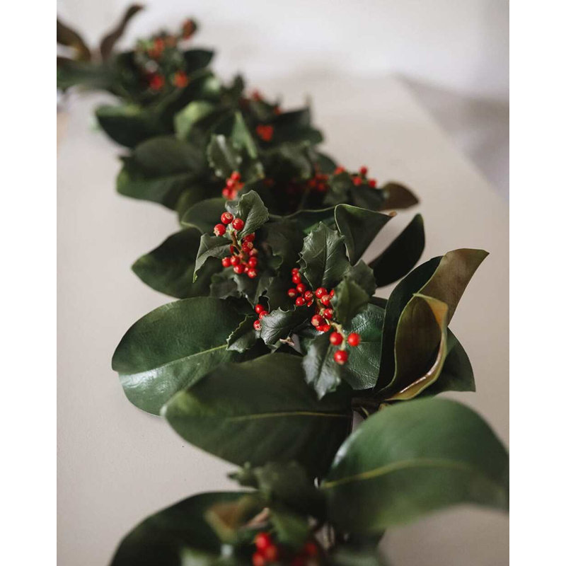 Artificial Holly with Berries 25"