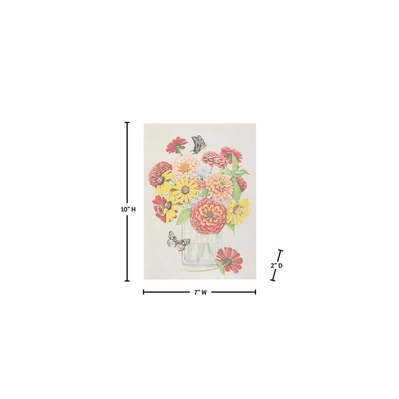 10 "MDF d'été en bloc Zinnia
